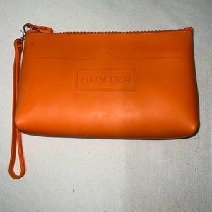 Hunter x Target orange wristlet